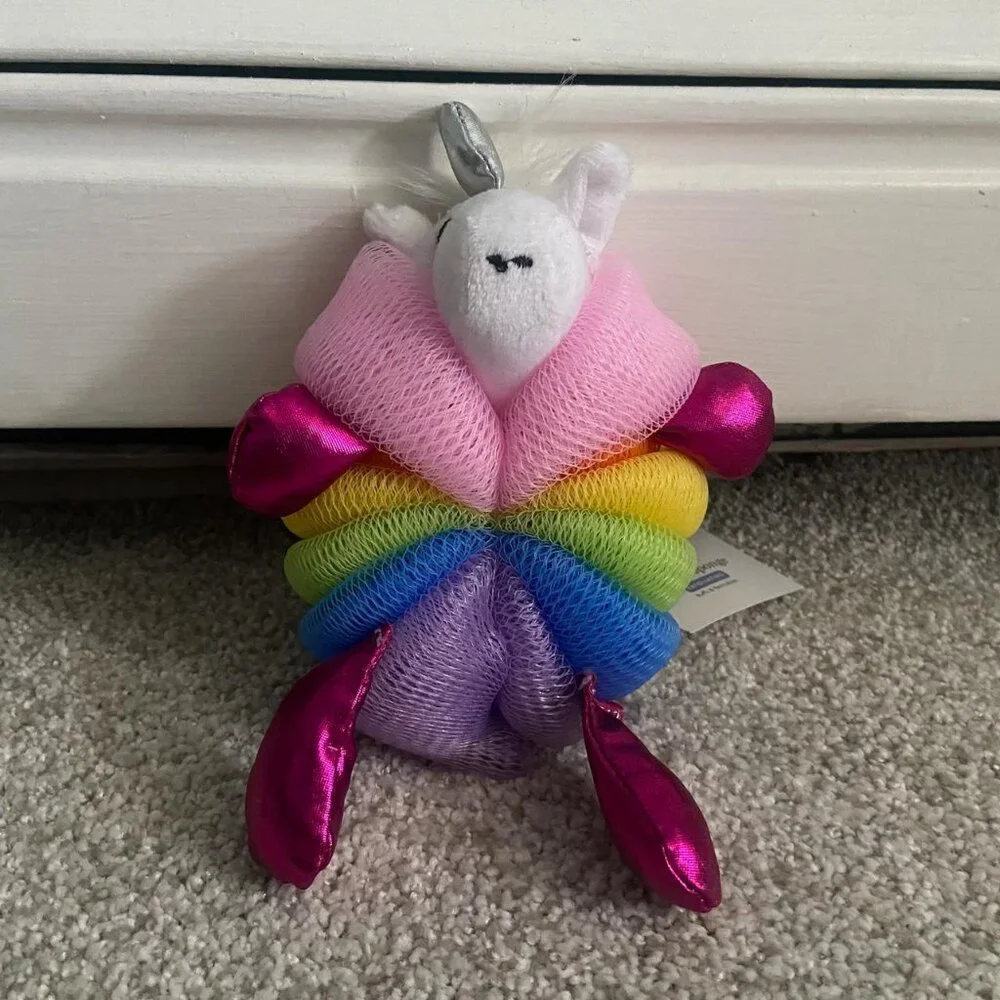 NWT Rainbow Unicorn Loofah